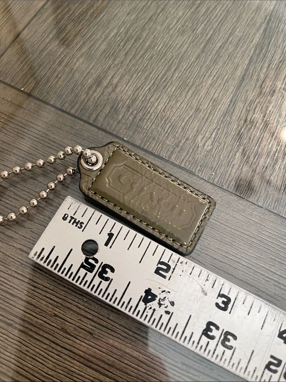 Coach Army Green - Olive ? Patent Leather Hangtag - Replacement Part